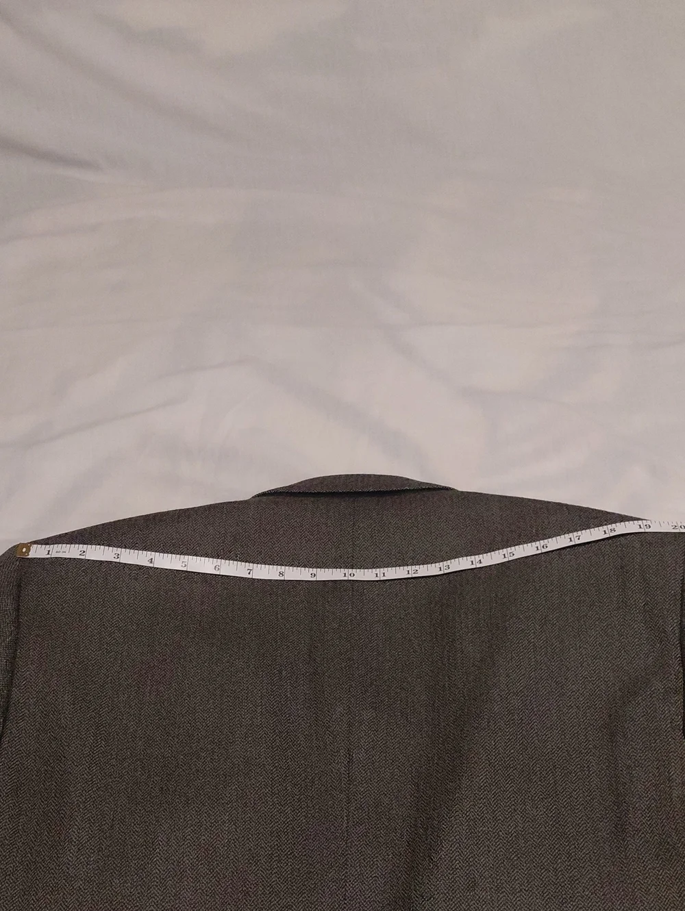 Murano Men's Brown-Gray Classic Herringbone Two-Button 100% Wool Blazer